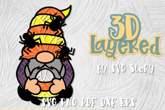 3D Halloween Gnome with Spiders Design: A 3D SVG Shapes Review