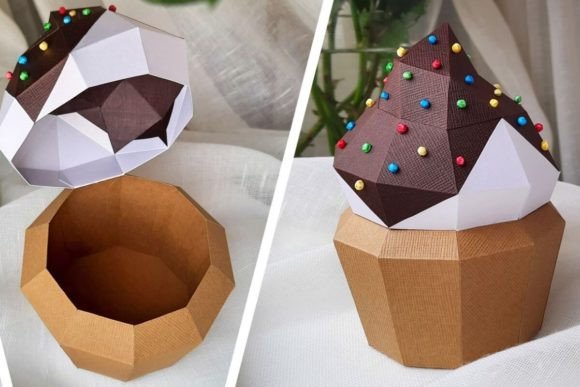 3D Paper Cupcake Gift Box Review: 3D SVG for Birthdays