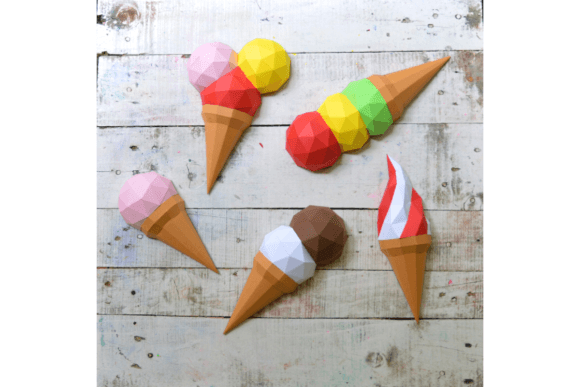 3D Papercrafts Ice Cream: A Summer 3D SVG Review