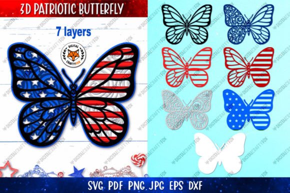 3D Patriotic Butterfly Paper Cut SVG: A Designer’s Review