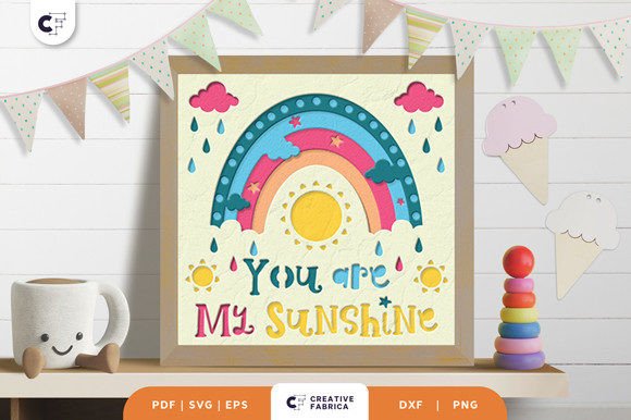 Baby Nursery Room 3D Paper Cut SVG