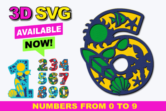 Beach Numbers 3D SVG Review