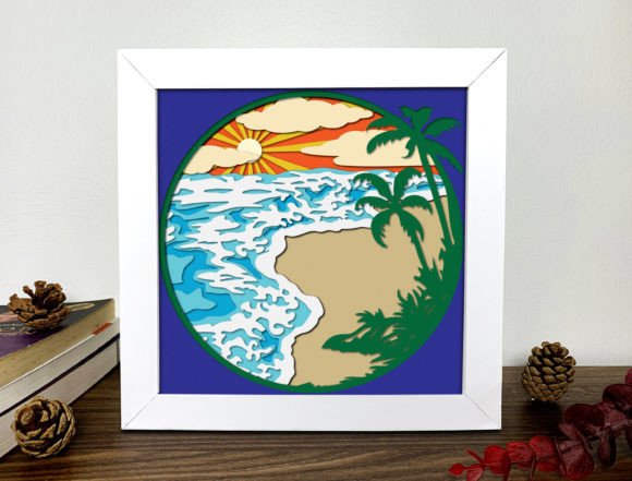 Beach Summer 3D Shadow Box Svg Review