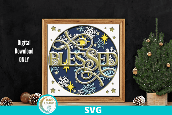 BLESSED 3D Svg for Shadow Box Review