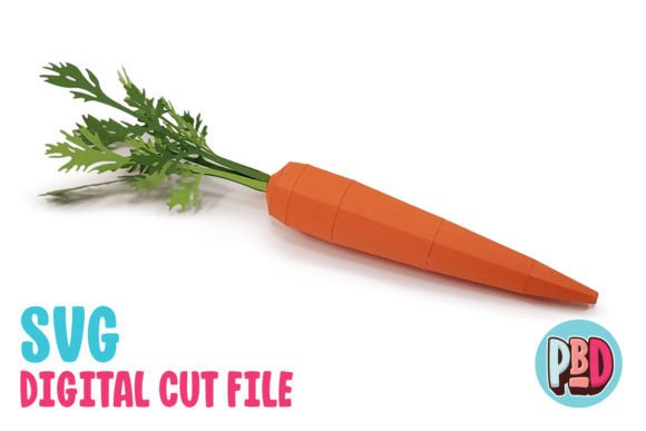 Carrot 3D Papercraft: A Review of This 3D SVG Shapes Asset