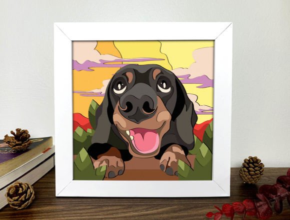 Dachsund Shadow Box 3D Svg Review