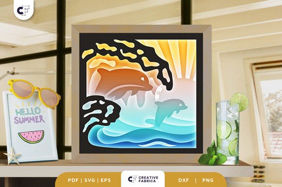 Dolphin 3D Shadow Box Paper Cut: A Brand Designer’s Review