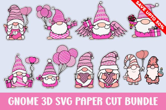 Gnome 3D Paper Cut SVG Bundle Valentines: A Seller’s Review