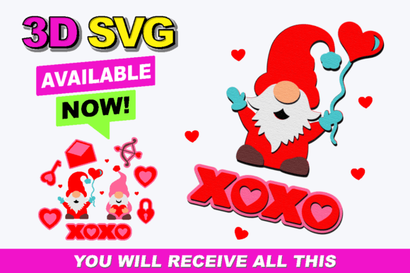 Gnome Valentine 3D SVG: A Designer’s Review for Crafts and Graphics
