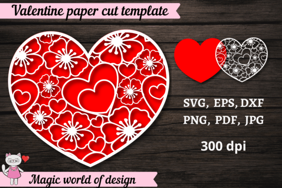 Heart 3D Layered Mandala SVG, Cut File