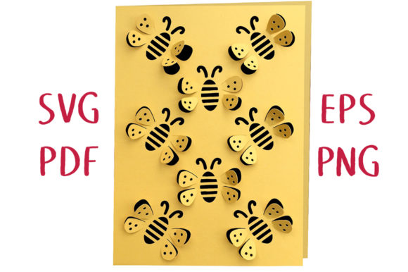 Honeybee 3D Card: Laser Cutting and Cards for Handmade Sellers
