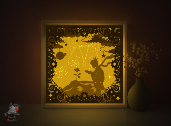 Little Prince 3D Light Box Template: A 3D SVG Review for Shadow Boxes