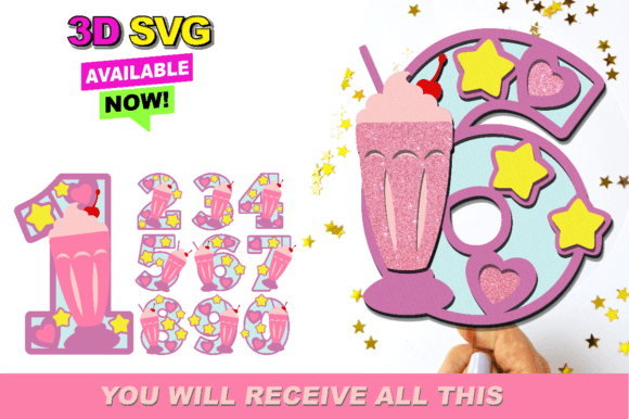 Milkshake Numbers 3D SVG: A Designer’s Review of Playful Shapes