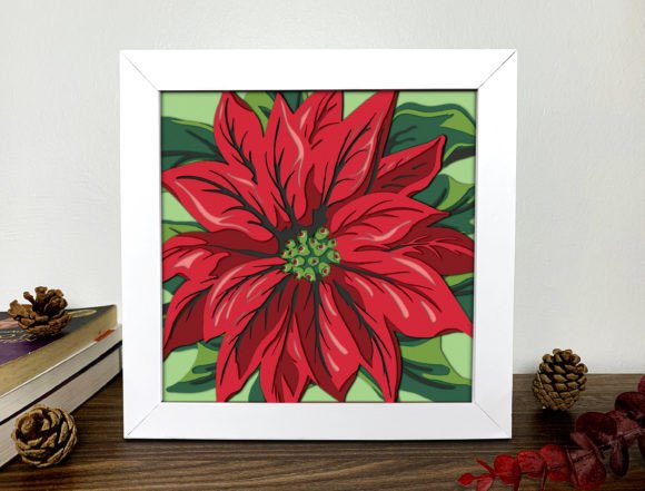 Poinsettias 3D Shadow Box Svg: A Designer’s Take