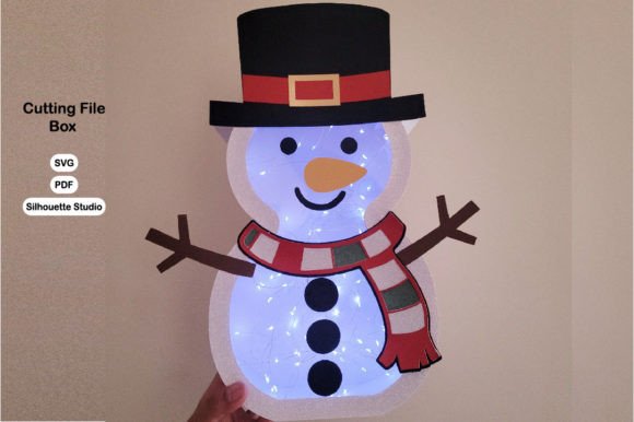 Snowman 3D SVG for Christmas Branding