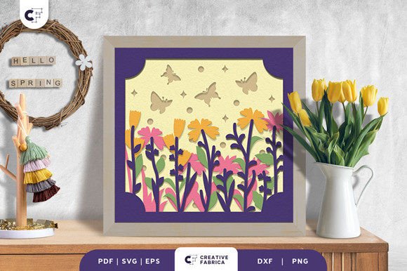 Spring Field Meadow 3D Shadow Box SVG: A Seasonal Branding Review