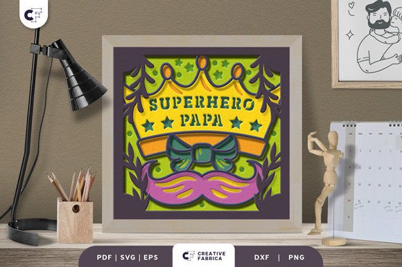 Superhero Papa 3D Light Box Paper Cut: A Brand Designer’s Review