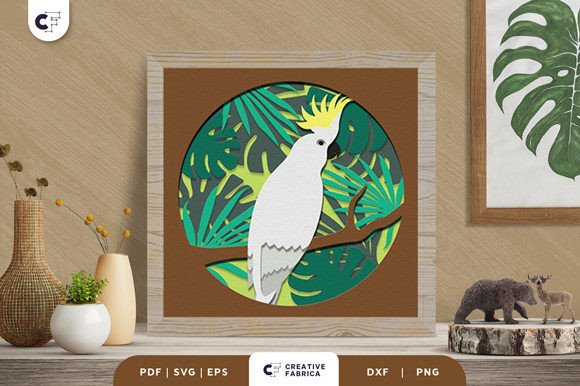Tropical Cockatoo 3D Shadow Box Papercut: A Brand Designerโs Review
