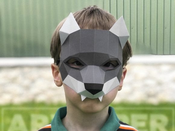 Wolf 3D Kids Half Mask: 3D SVG Animals Review