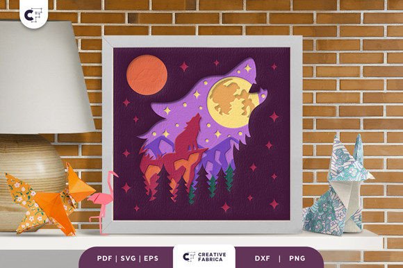 Wolf Head Silhouette 3D Shadow Box: A Seller’s Review of This 3D SVG Animals Asset